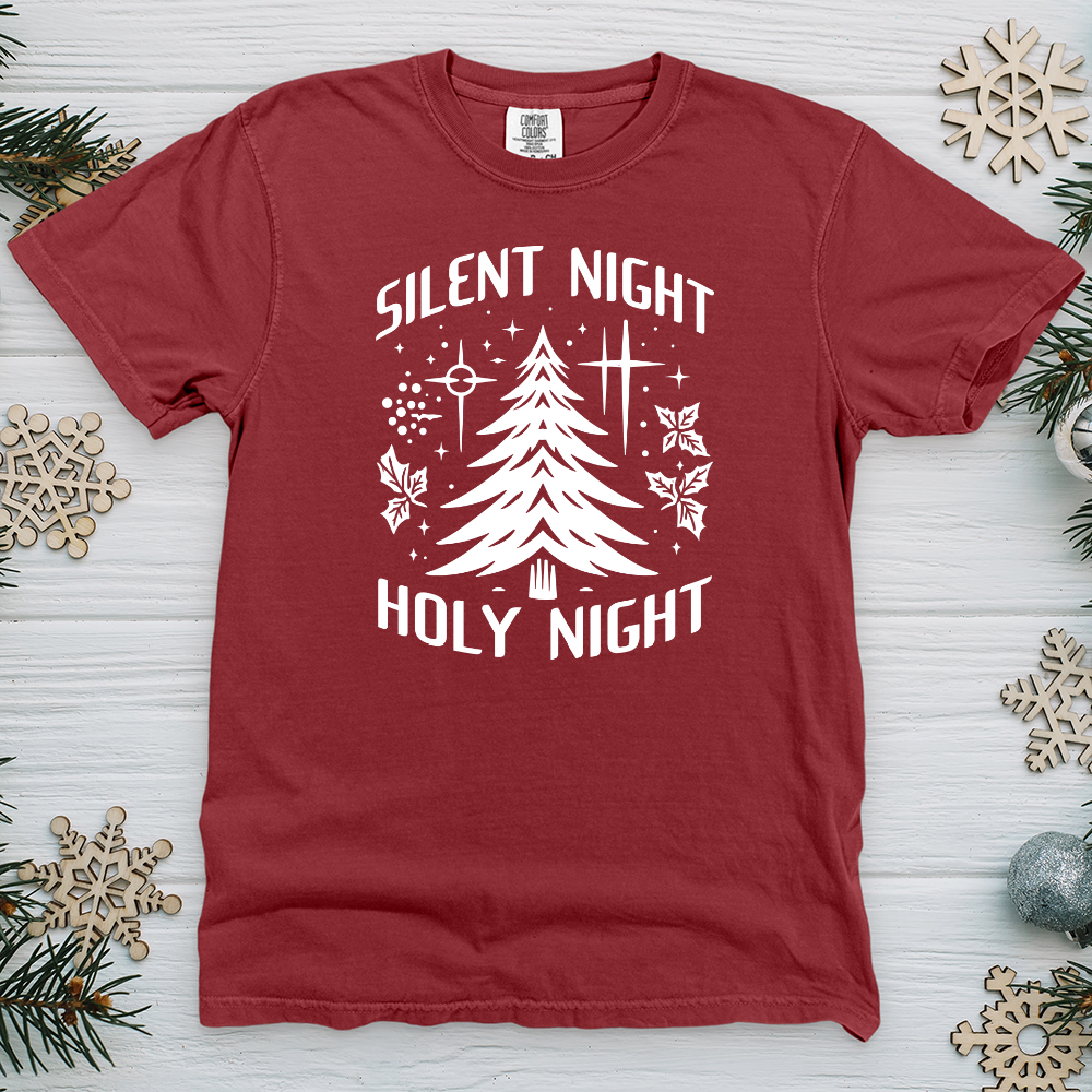 Silent Night Holy Night Heavy Cotton Comfort Colors Tee