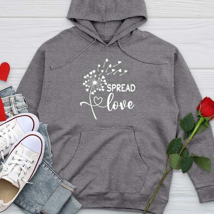 Spread love Midweight Hooded Sweatshirt