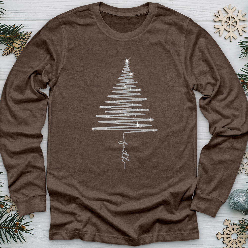 Gleaming Silver Faith Long Sleeve Tee