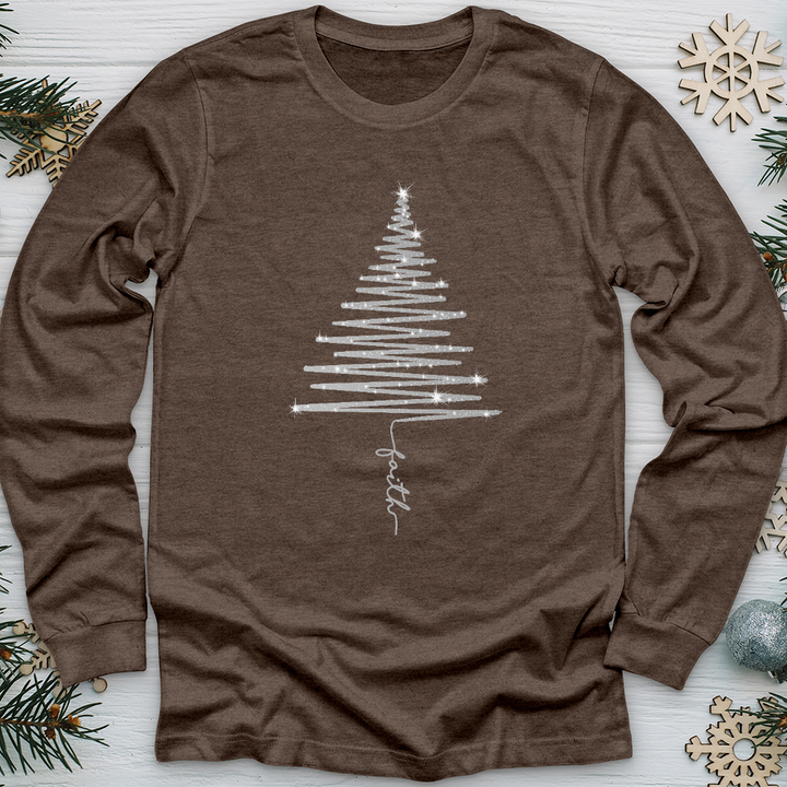 Gleaming Silver Faith Long Sleeve Tee