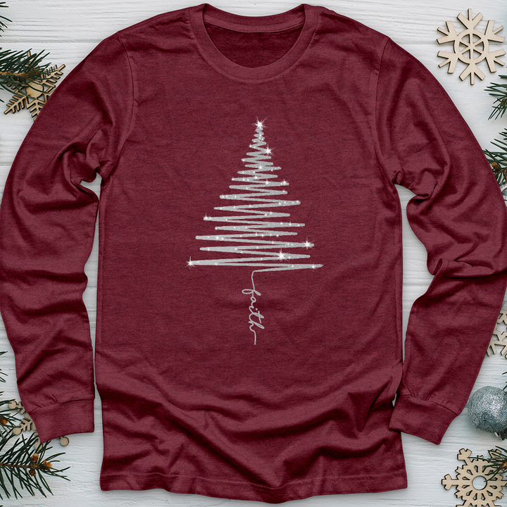 Gleaming Silver Faith Long Sleeve Tee