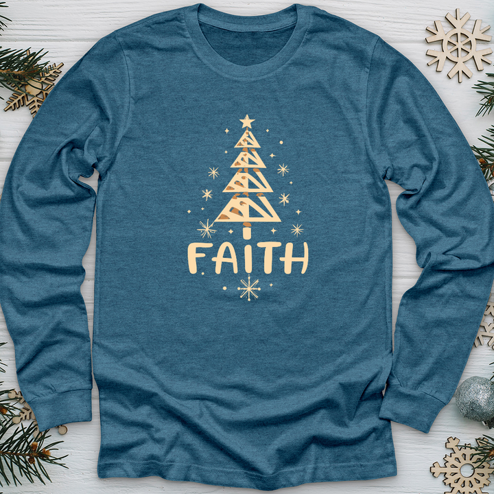 Faith Christmas Tree Long Sleeve Tee