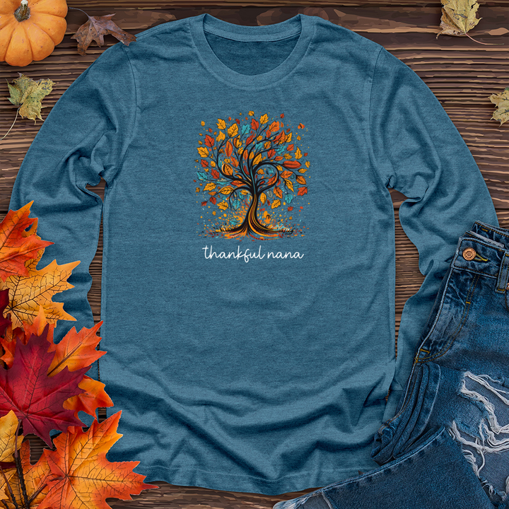 Vintage Paisley Fall Tree Long Sleeve Tee