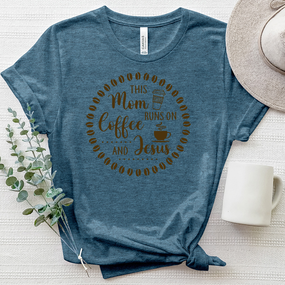 Coffee and Faith Circle Heathered Tee
