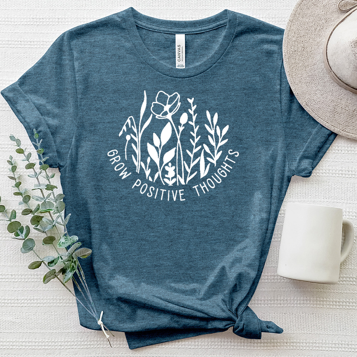 Grow Positive Thoughts Heathered Tee