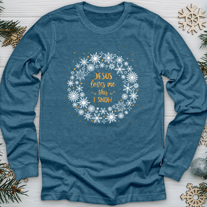 This I Snow Wreath Long Sleeve Tee