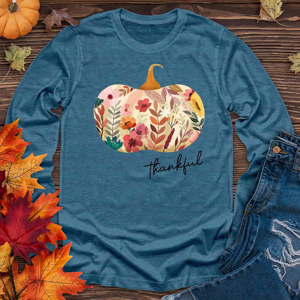 Thankful Garden Pumpkin Long Sleeve Tee