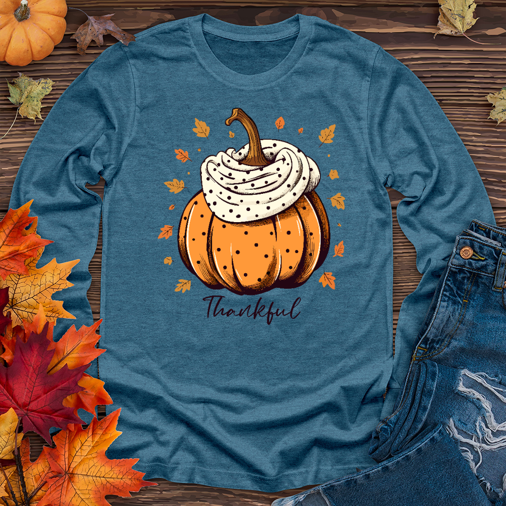 Vintage Pumpkin Coziness Long Sleeve Tee