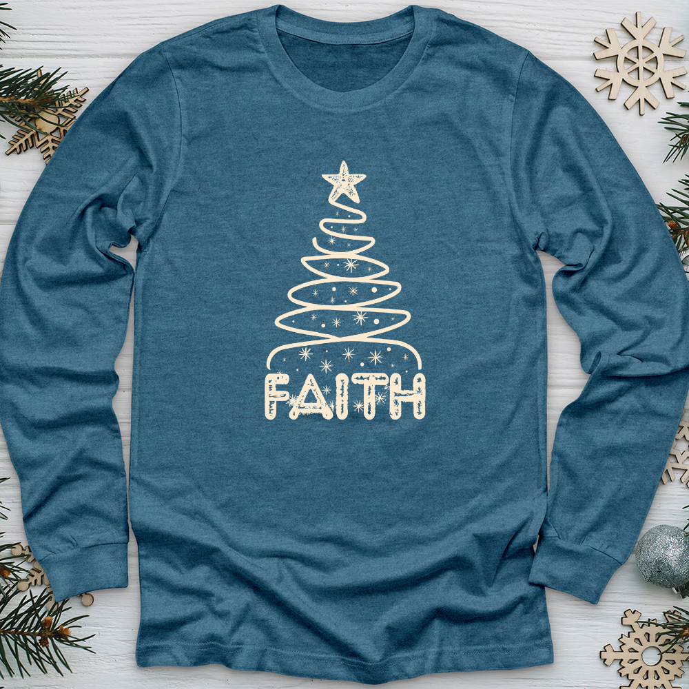 Sparkling Snowflake Faith Long Sleeve Tee