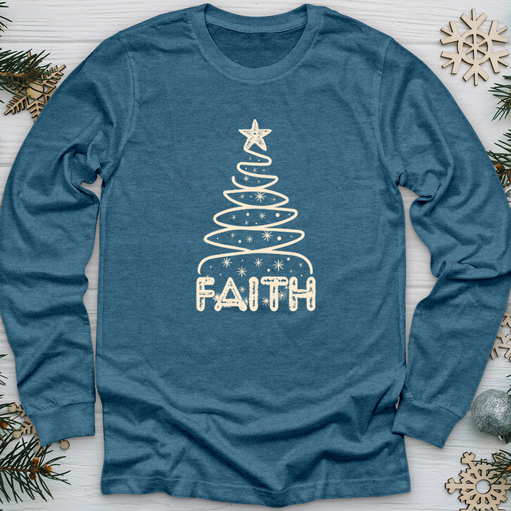 Sparkling Snowflake Faith Long Sleeve Tee