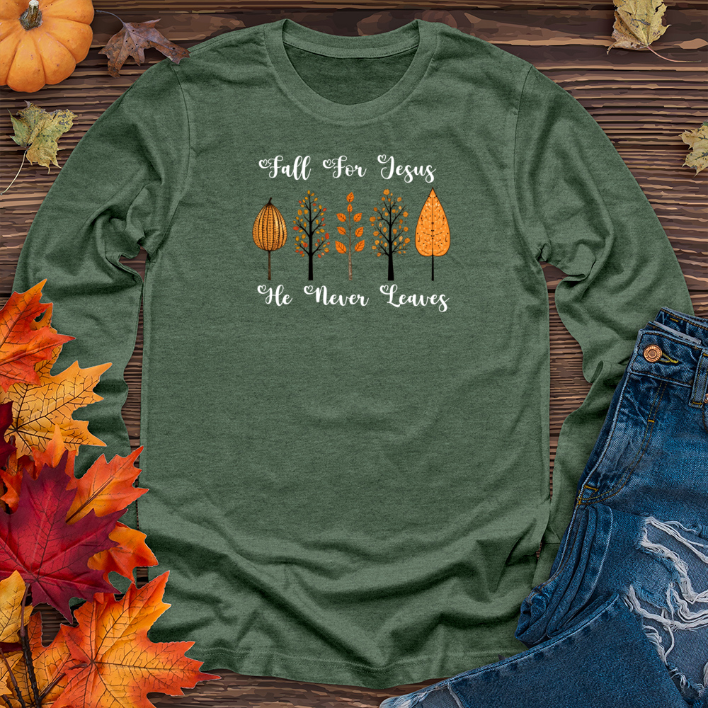 Vintage Whimsical Fall Wonderland Trio 01 Long Sleeve Tee