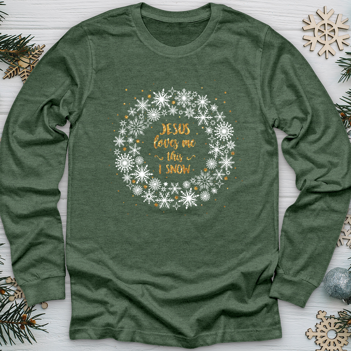 This I Snow Wreath Long Sleeve Tee
