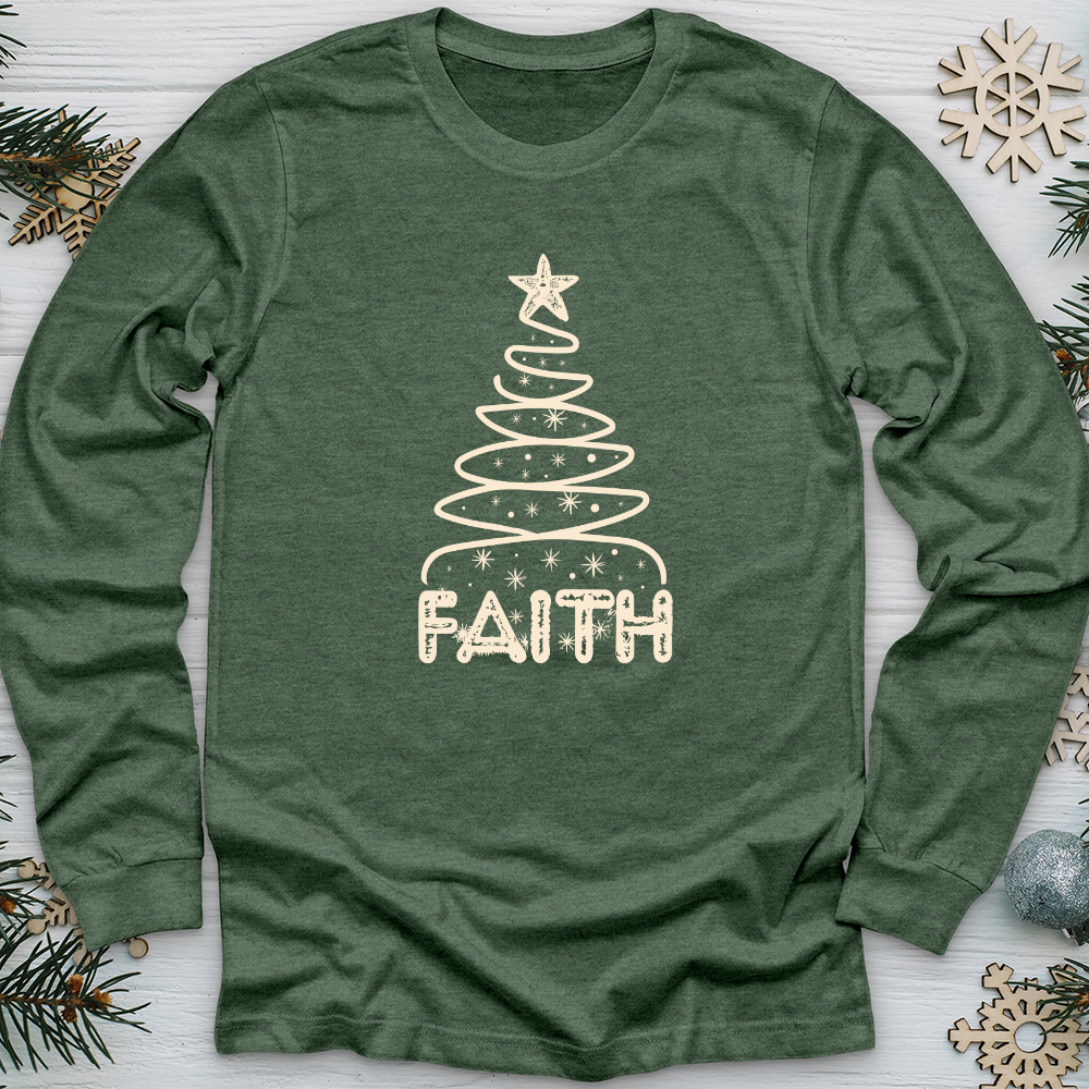 Sparkling Snowflake Faith Long Sleeve Tee