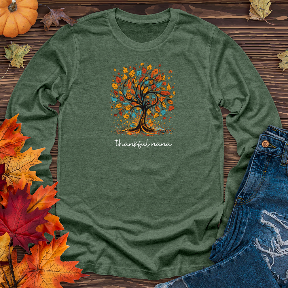 Vintage Paisley Fall Tree Long Sleeve Tee
