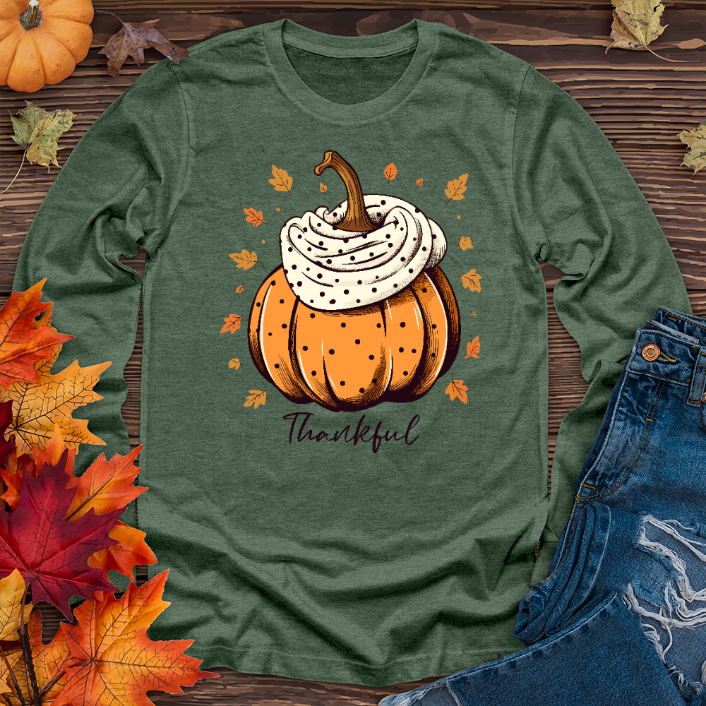 Vintage Pumpkin Coziness Long Sleeve Tee