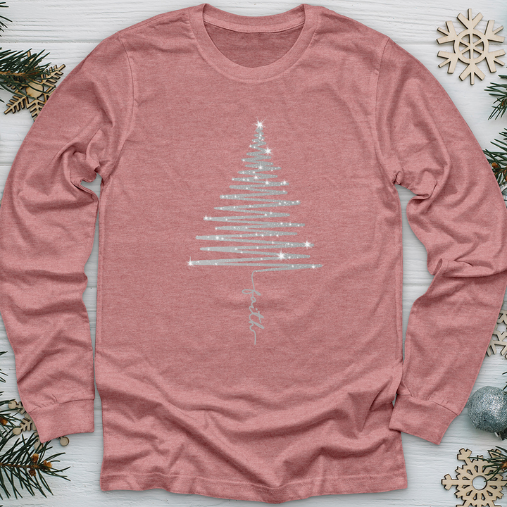 Gleaming Silver Faith Long Sleeve Tee