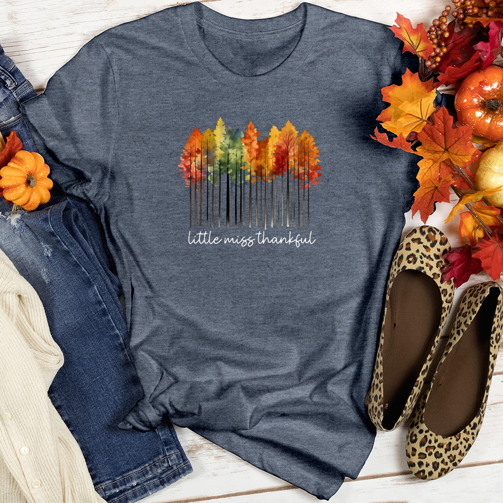 Retro Watercolor Forest Trio 01 Heathered Tee