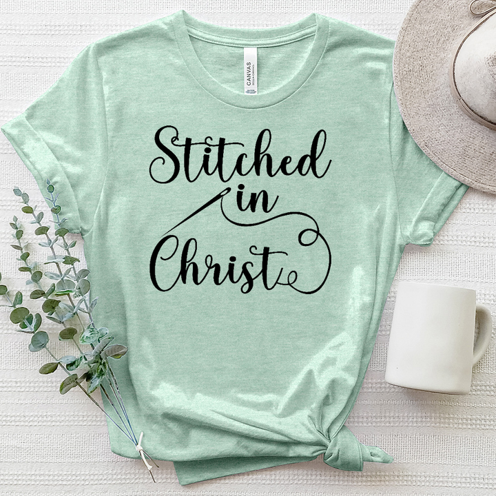 Stitched in Christ Needle Heathered Tee