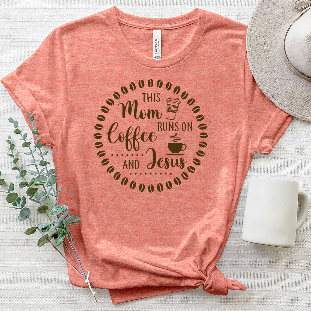 Coffee and Faith Circle Heathered Tee