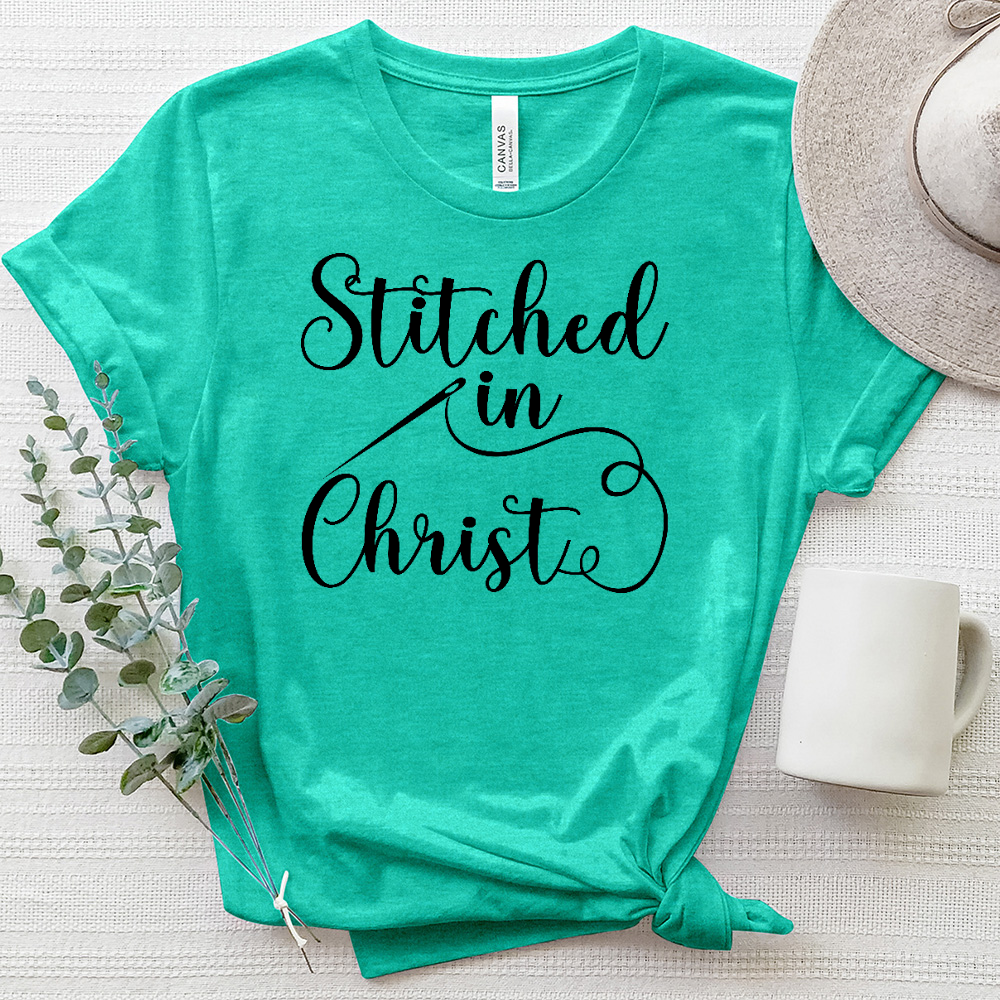 Stitched in Christ Needle Heathered Tee