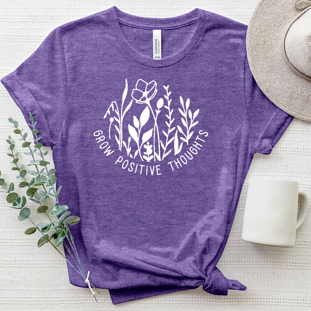 Grow Positive Thoughts Heathered Tee
