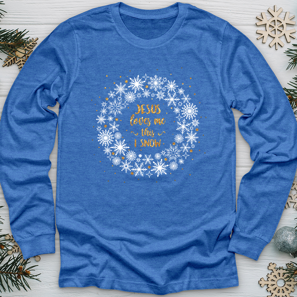 This I Snow Wreath Long Sleeve Tee