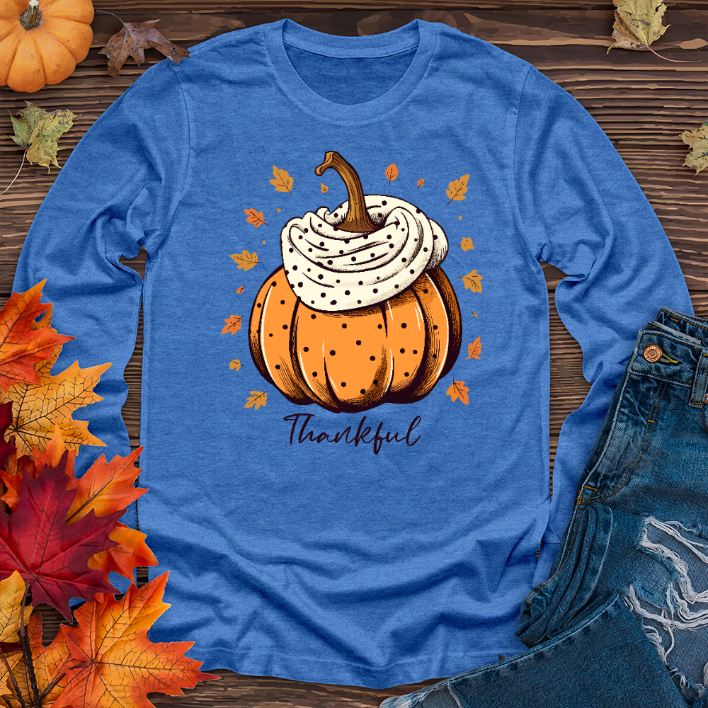 Vintage Pumpkin Coziness Long Sleeve Tee