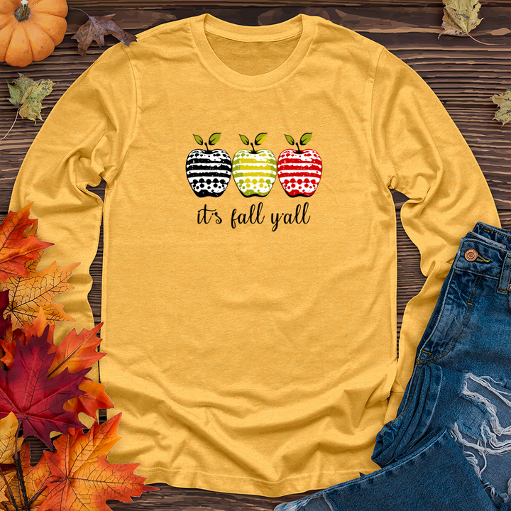 Vintage Apple Festival Polka Dot Trio Long Sleeve Tee
