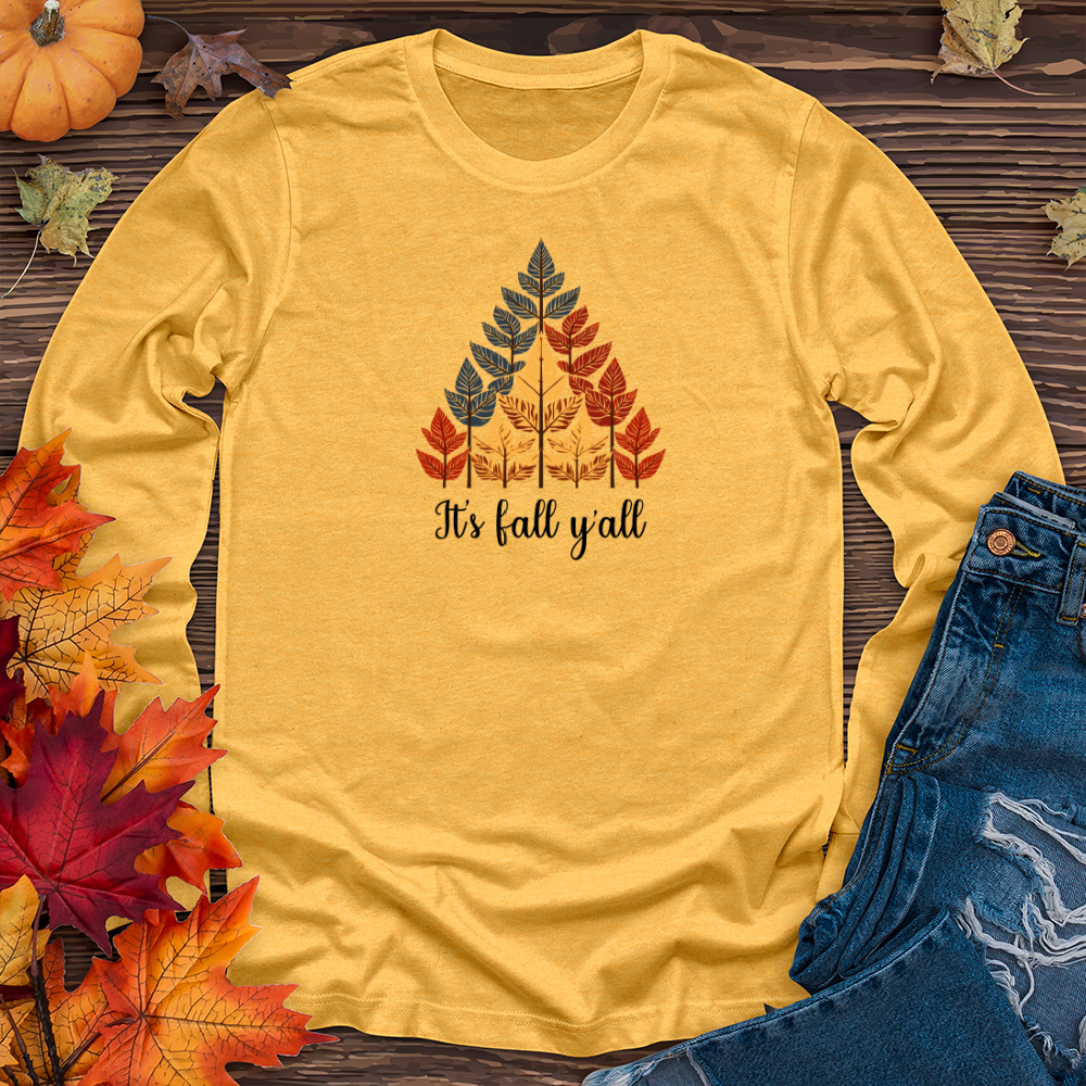 Vintage Bonfire Leaf Trio Long Sleeve Tee
