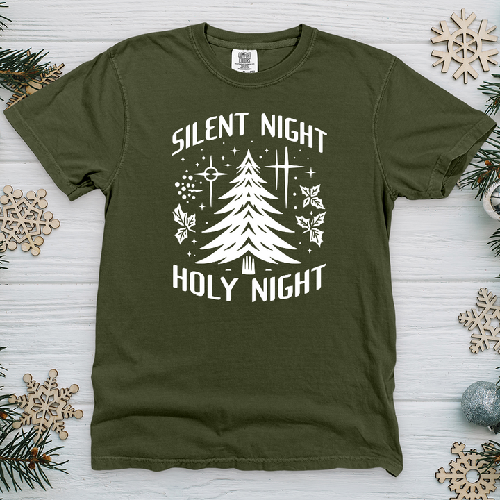 Silent Night Holy Night Heavy Cotton Comfort Colors Tee