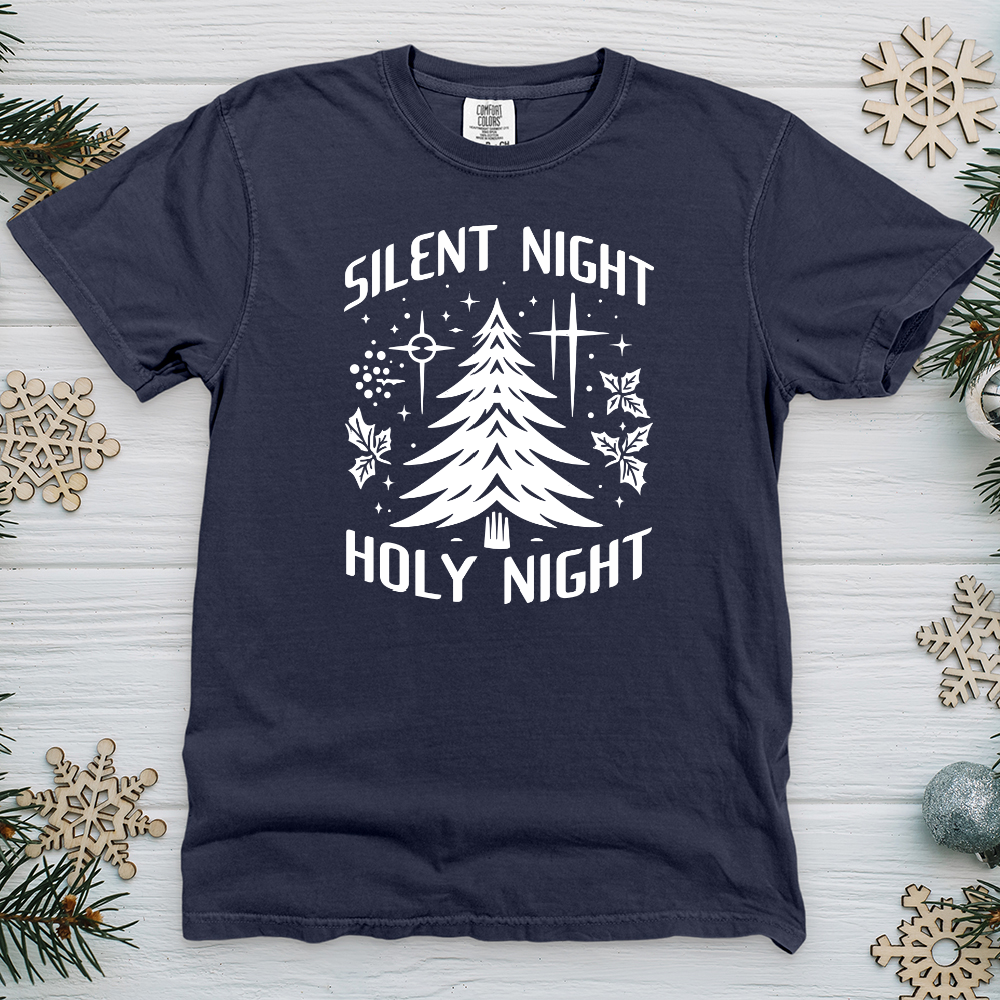Silent Night Holy Night Heavy Cotton Comfort Colors Tee