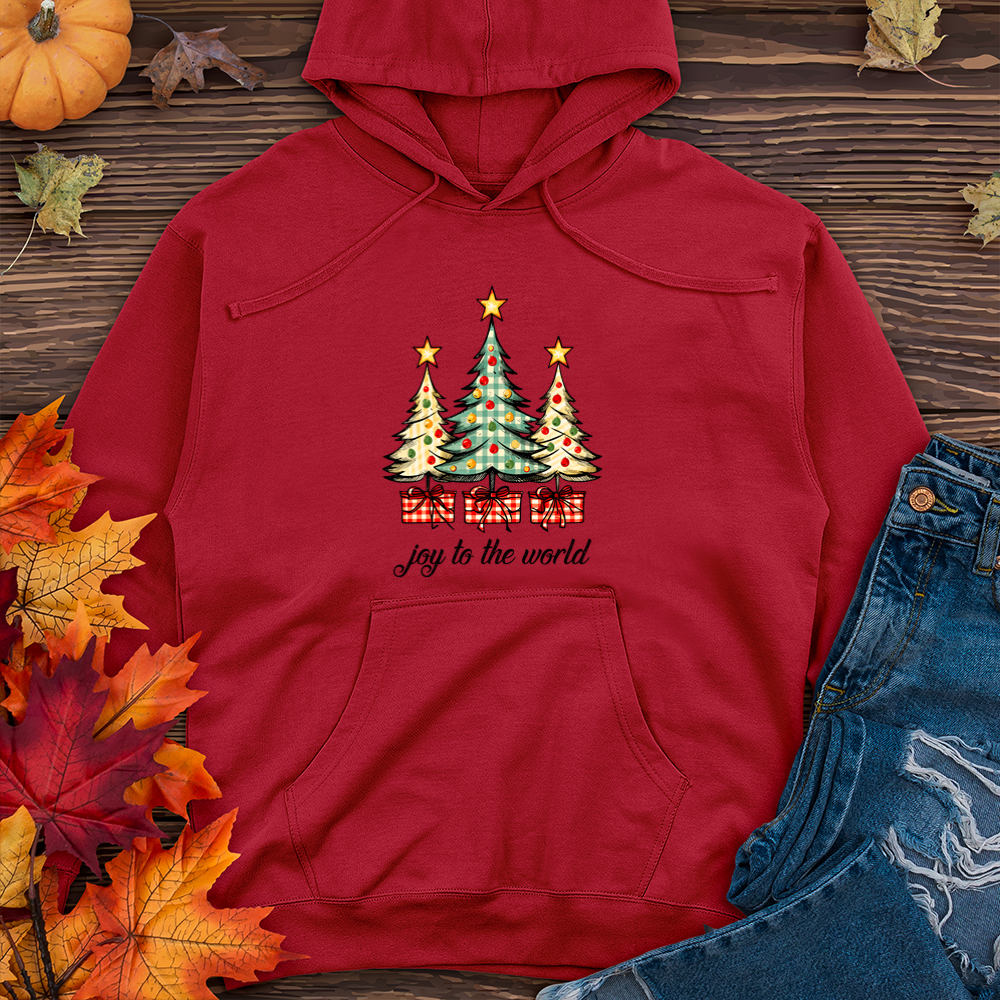 Joy To The World Christmas Presents Midweight Hooded Sweatshirt
