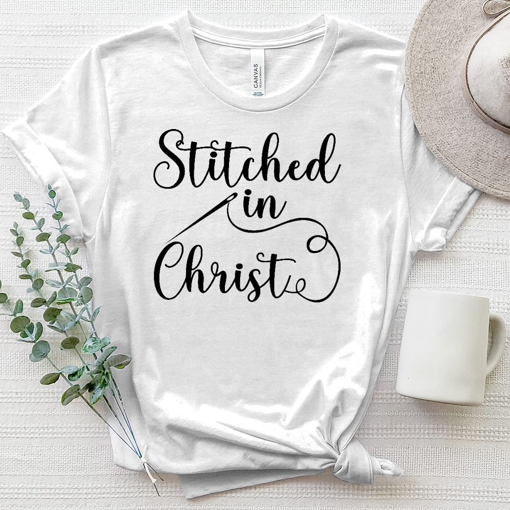 Stitched in Christ Needle Heathered Tee