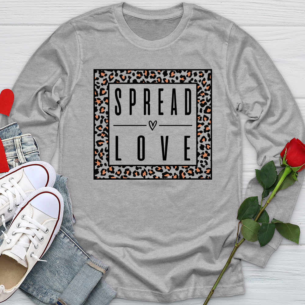 Spread Love Leopard Outline Softstyle Long Sleeve