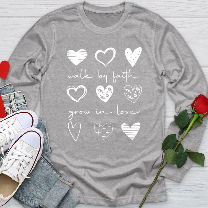 Walk By Faith Grow In Love Softstyle Long Sleeve