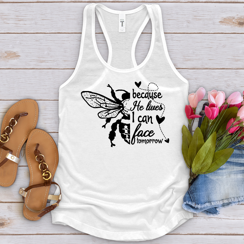 Because He Lives Bee Tank Top