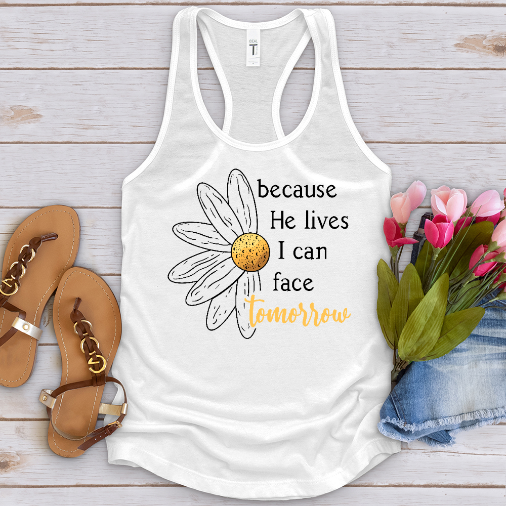 Because He Daisy Tank Top