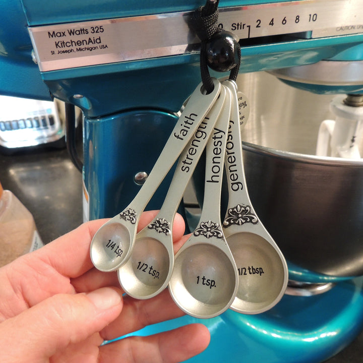 Amazing Woman Measuring Spoons – Silver Enamel Gift Set | Christian Lifestyle Collections