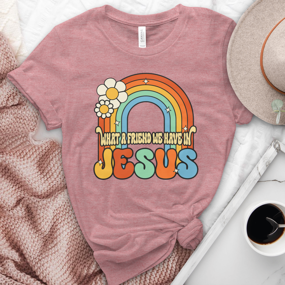 A Friend In Jesus Heathered Tee