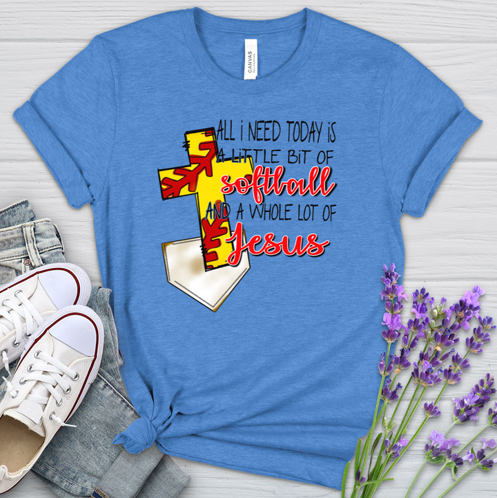 A Whole Lot of Jesus Softball Heathered Tee