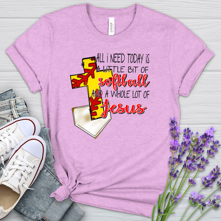 A Whole Lot of Jesus Softball Heathered Tee