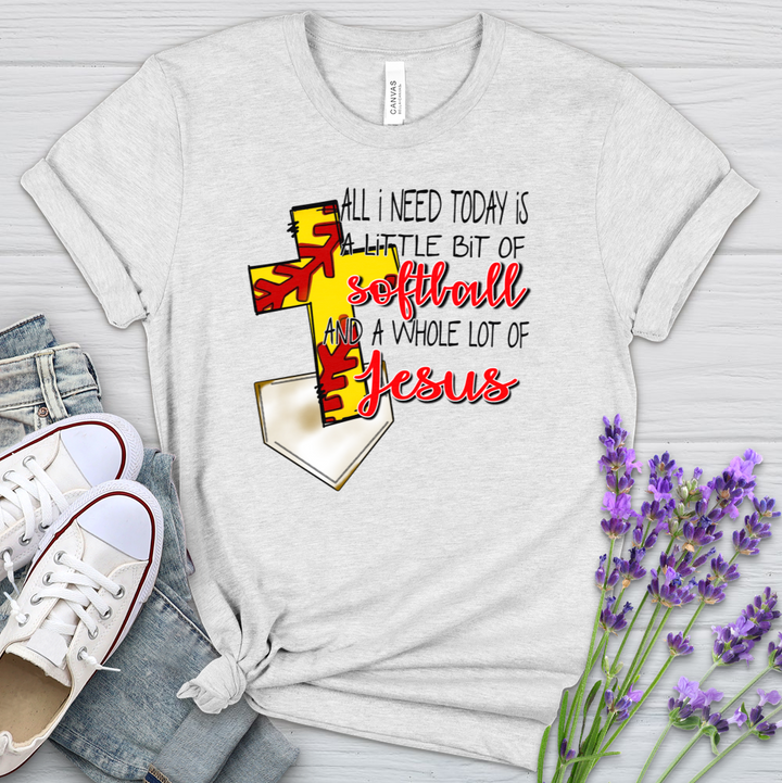 A Whole Lot of Jesus Softball Heathered Tee