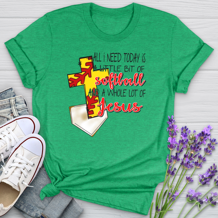 A Whole Lot of Jesus Softball Softstyle Tee