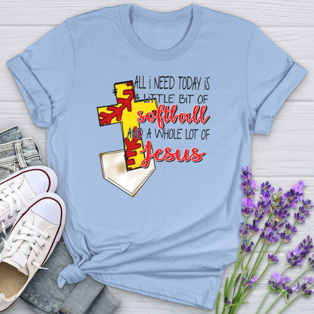 A Whole Lot of Jesus Softball Softstyle Tee