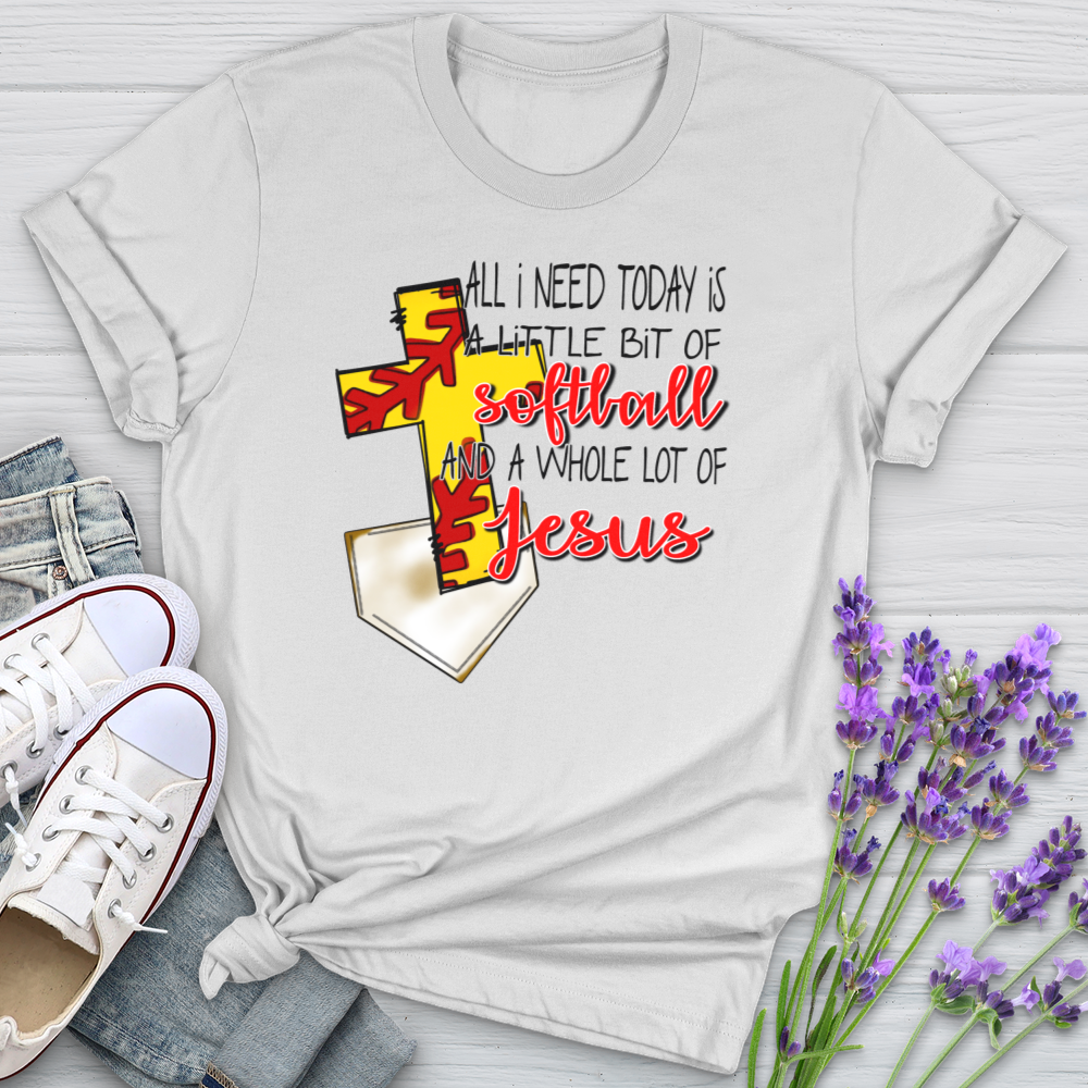 A Whole Lot of Jesus Softball Softstyle Tee