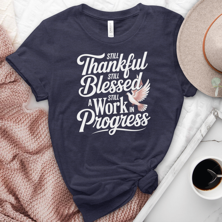A Work In Progress Heathered  Tee