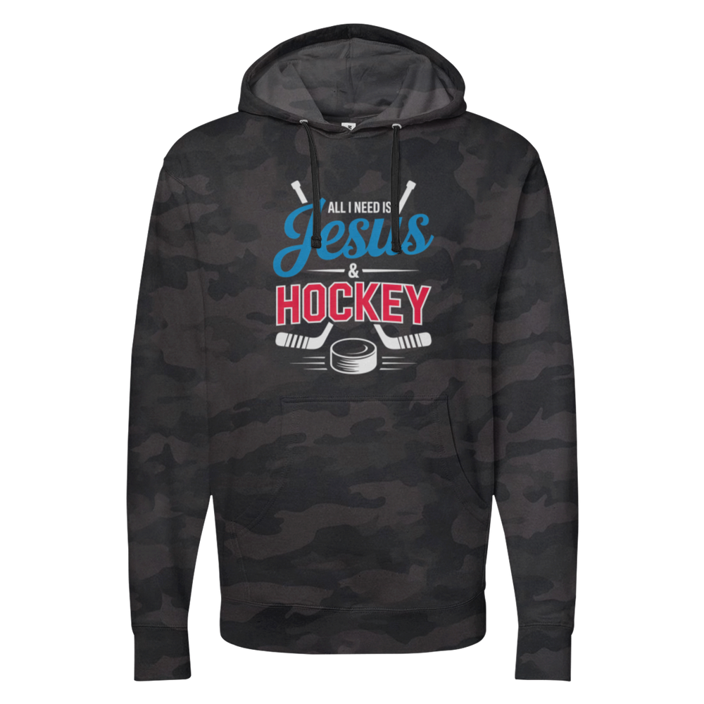 All I Need Is Jesus & Hockey Midweight Hoodie