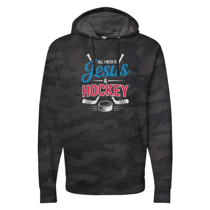 All I Need Is Jesus & Hockey Midweight Hoodie