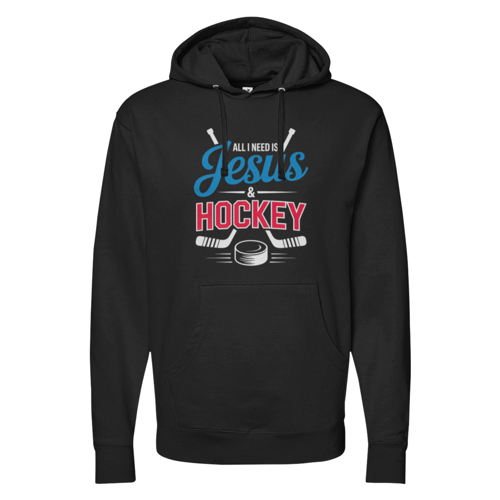 All I Need Is Jesus & Hockey Midweight Hoodie