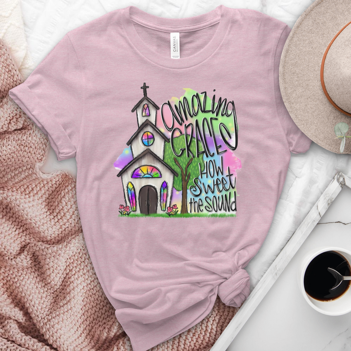 Amazing Grace Church Heathered Tee
